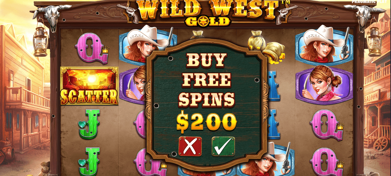 Wild West Gold slot interface